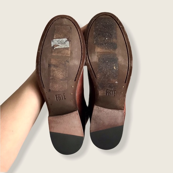 Frye Melissa Button 2 Redwood Leather Tall Boots - Picture 12 of 16